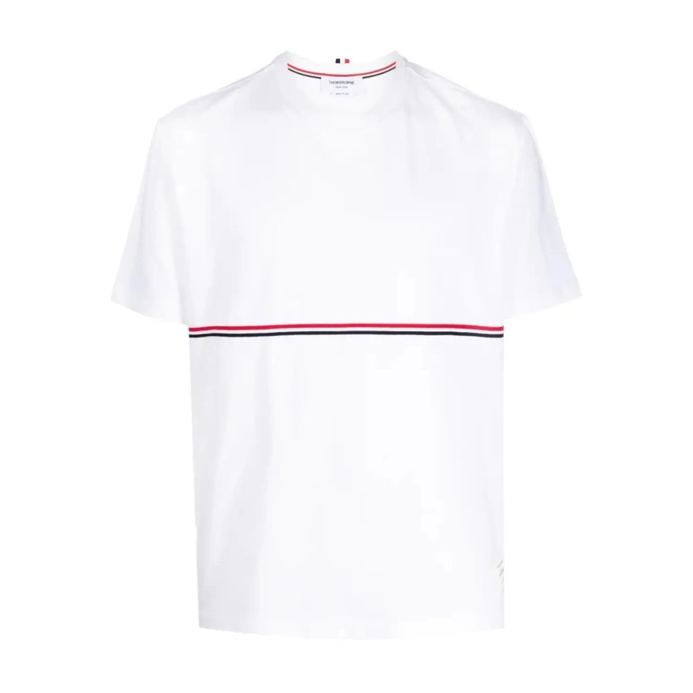 Thom Browne RWB Randig T-shirt White, Herr