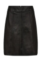 jupe-en-cuir-classique-a-line-noire