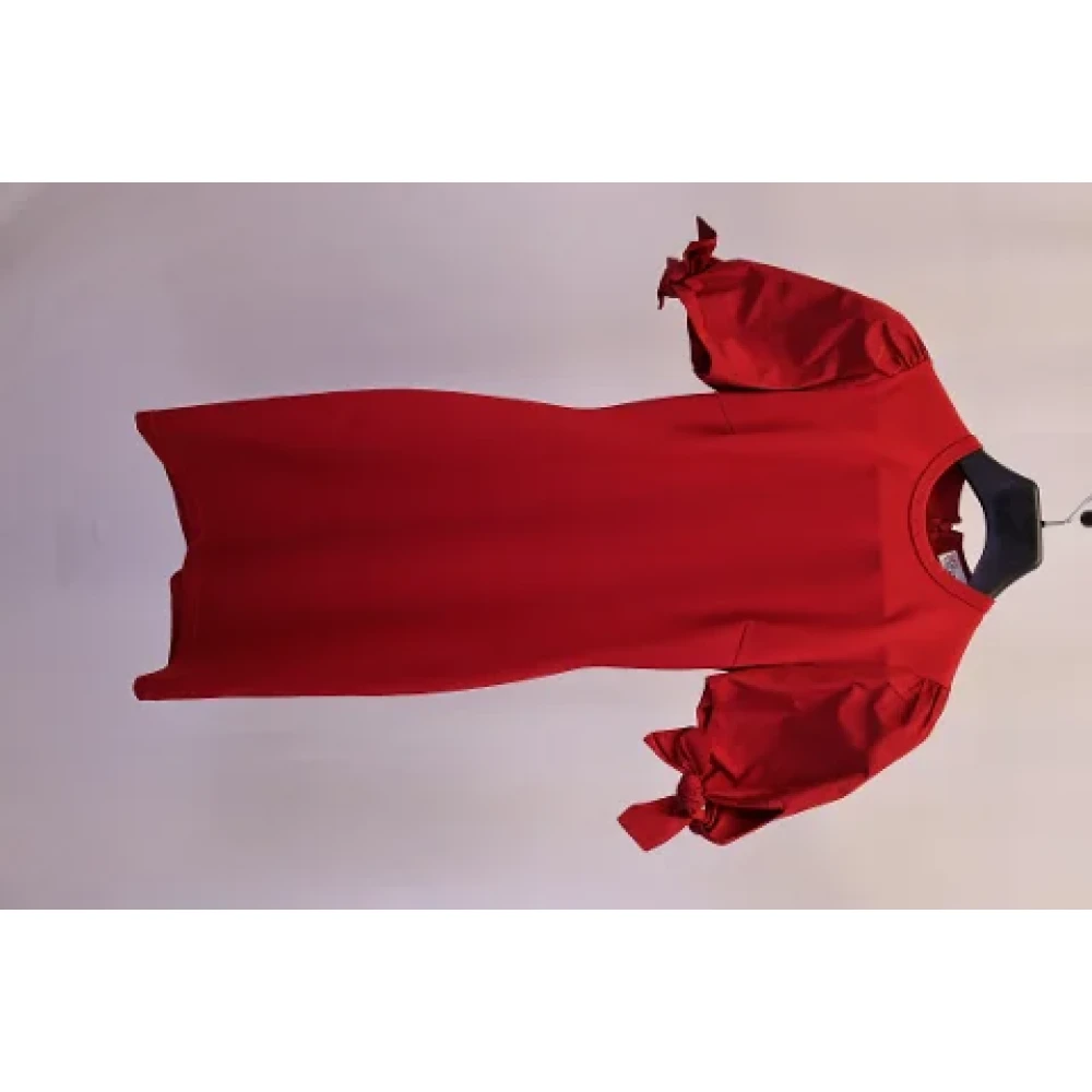 Valentino Vintage Pre-owned Cotton dresses Red Dames