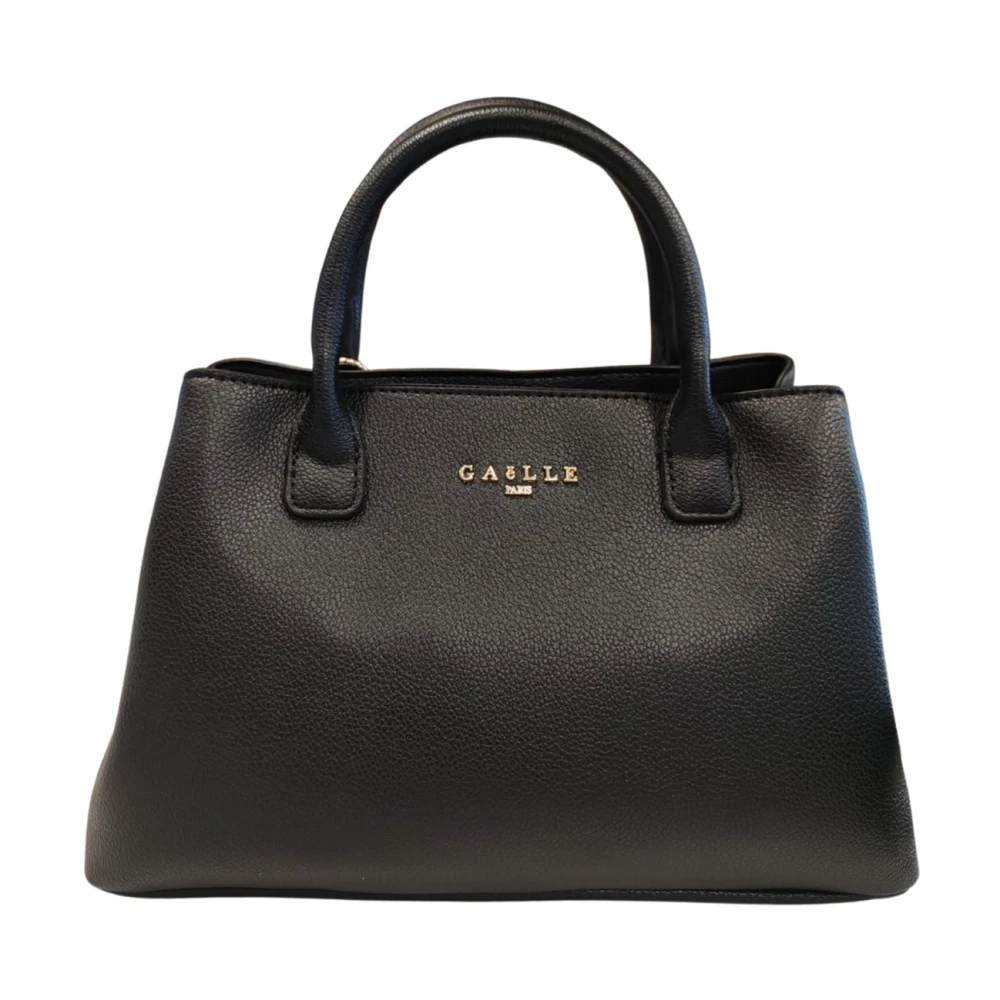 Gaëlle Paris Women's Black Faux Leather Shopper Bag