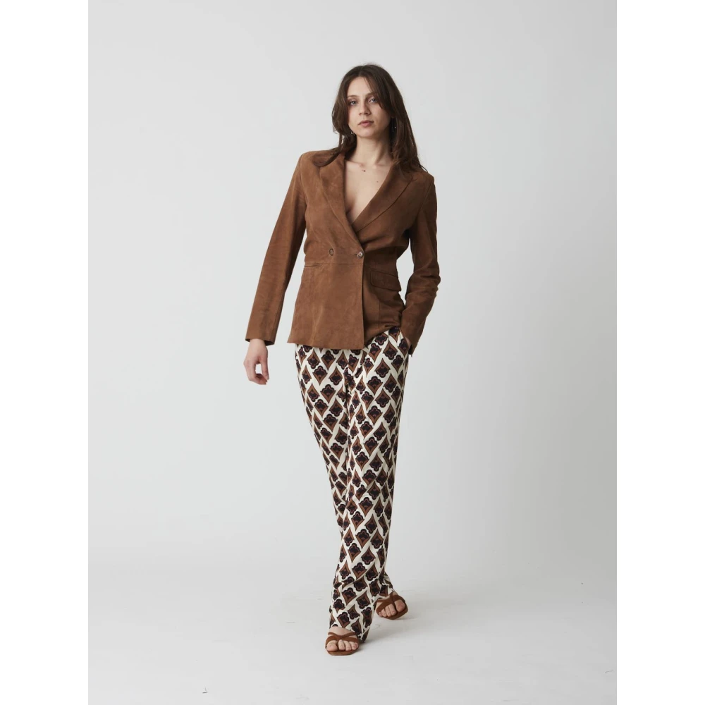 Bully Suède Leren Jas voor Vrouwen Brown Dames