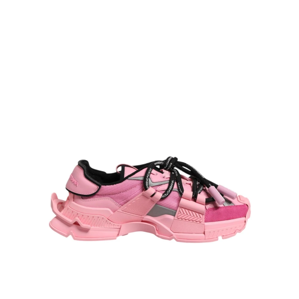 Dolce & Gabbana Donna Rosa Sneakers Con Suola In Gomma