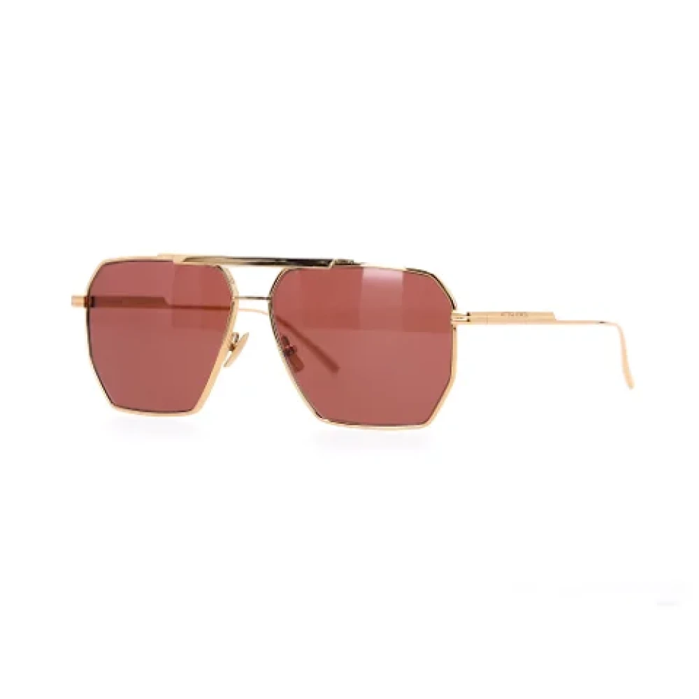 Bottega Veneta Vintage Pre-owned Metal sunglasses Yellow Dames