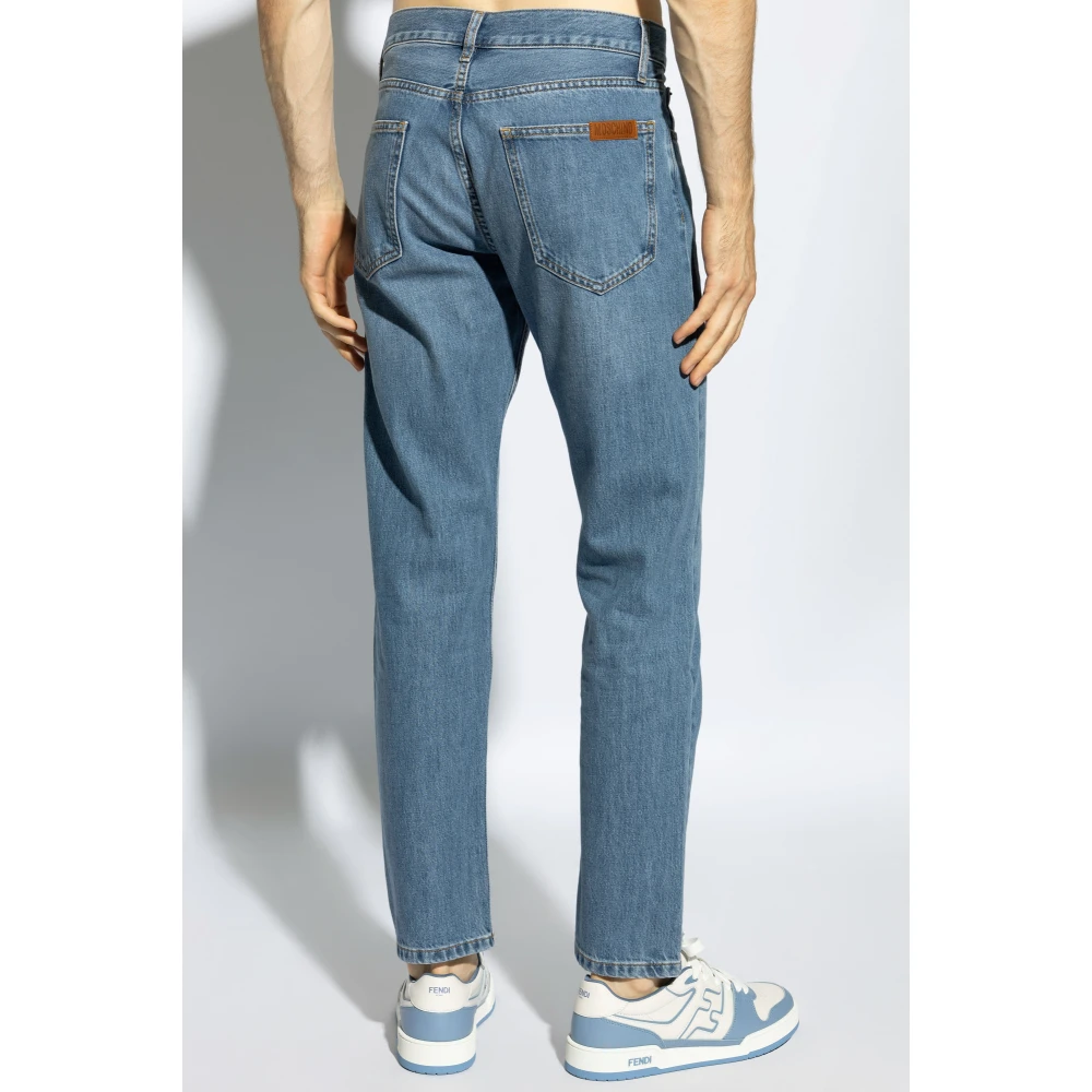Moschino Jeans met licht toelopende pijpen Blue Heren