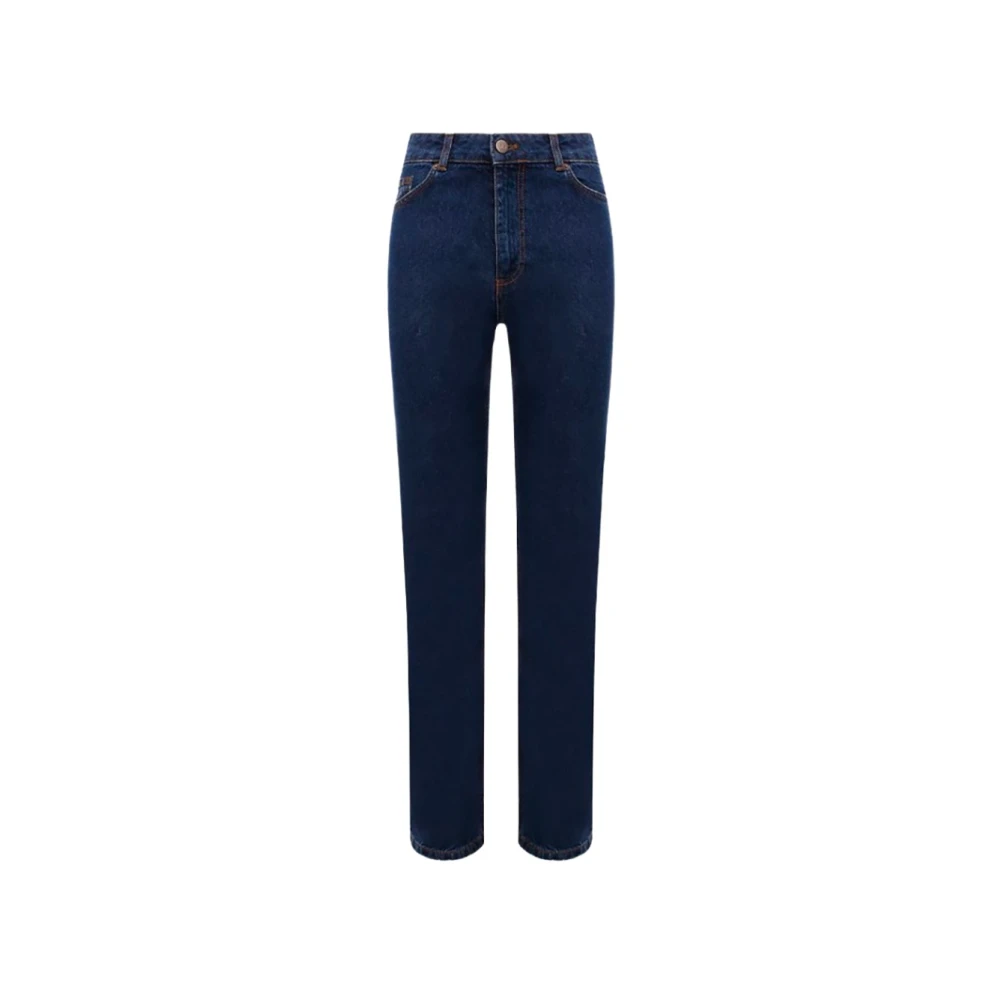 Twinset Women's Blue Slim-Fit Jeans,, Cotton Denim Jeans W25