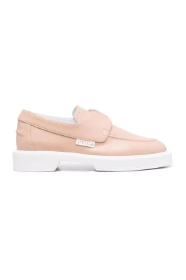 Rosa Läder Loafers