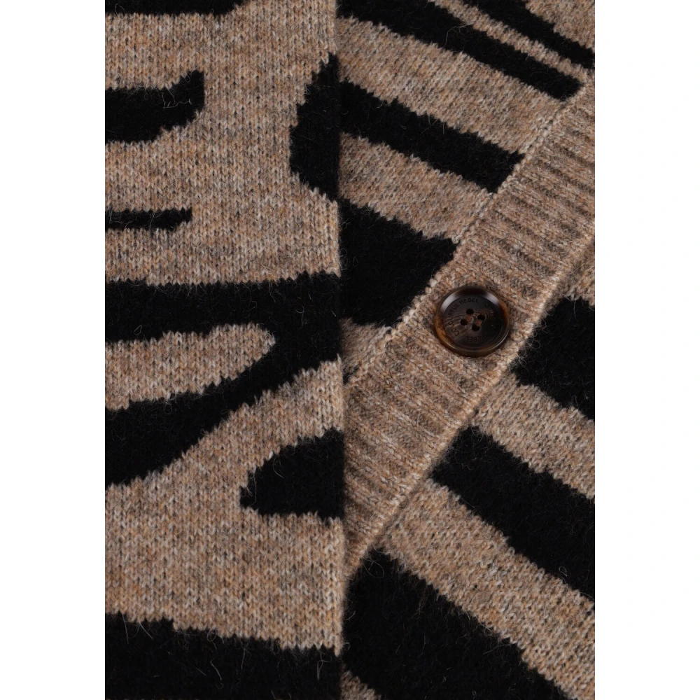 Colourful Rebel Zebra Gebreid Vest Brown Dames