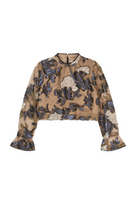 blouse-med-pailletter-blomsterprint-og-perledetaljer