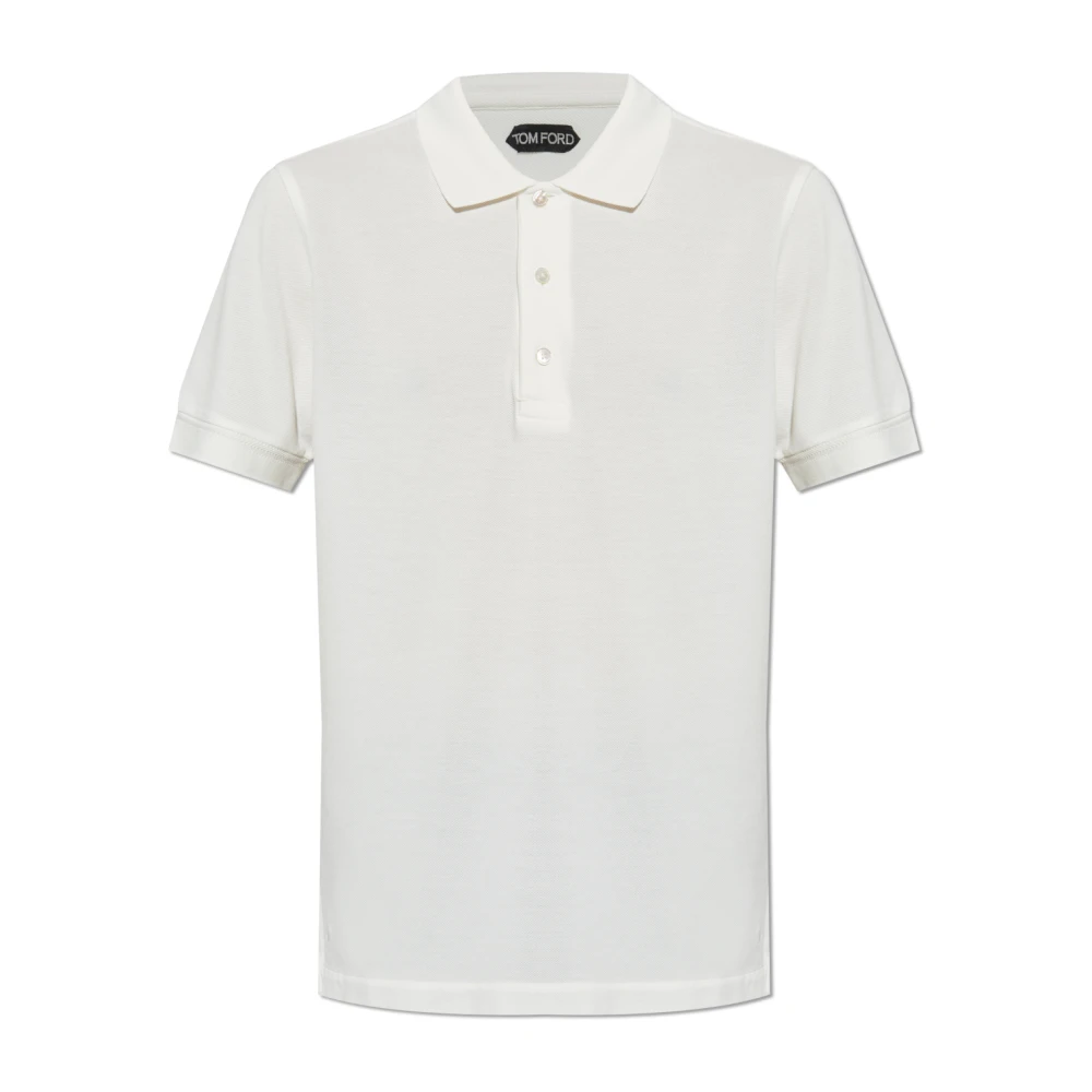 Tom Ford Polo met logo White Heren