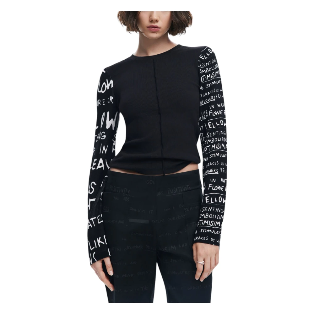 Desigual Dames T-shirt en Tank Top Collectie Black Dames