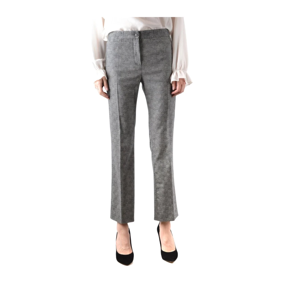Boutique Moschino Gray Trousers - Female - Cropped Trousers - M - Trousers