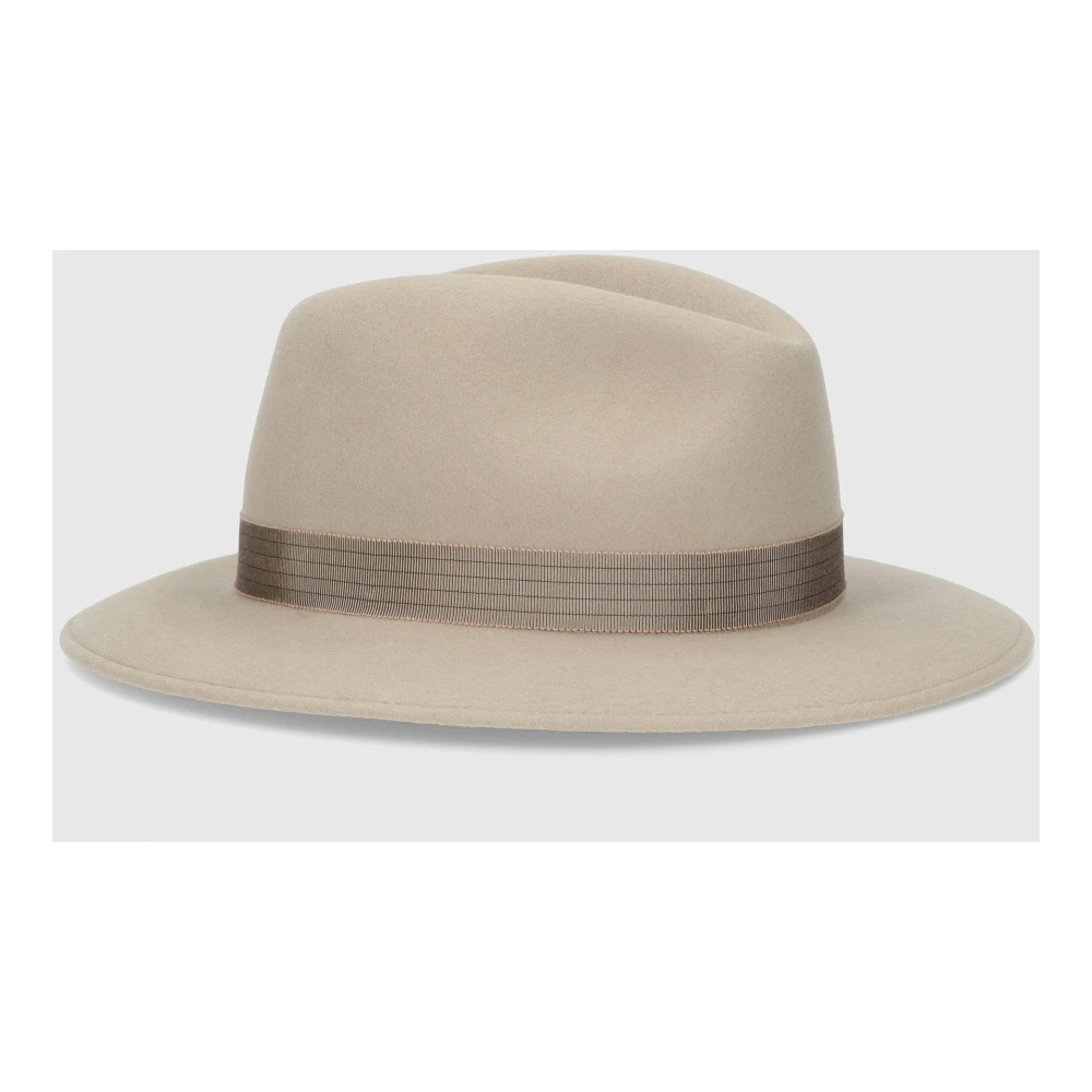 Borsalino Wol-Kasjmier Blend Vilt Hoed Brown Heren