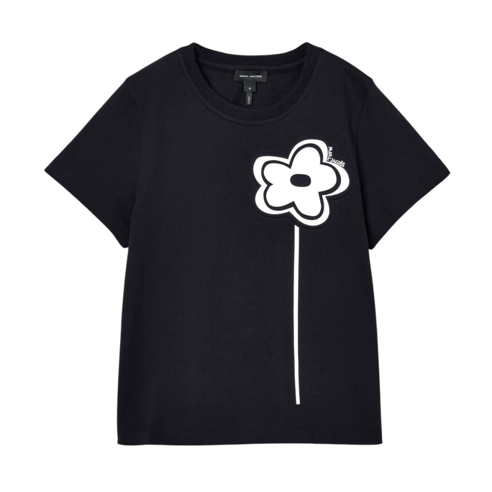 Marc Jacobs Svart Daisy Print T-shirt Black, Dam