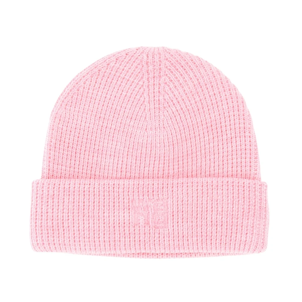 Alexander wang Gebreide Beanie Hoed Gemaakt in China Pink Dames