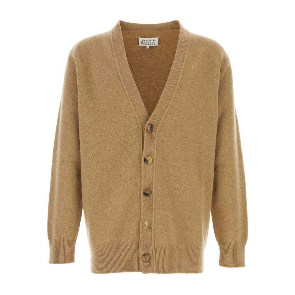 Maison Margiela Men's Brown Cappuccino Wool Cardigan - Cardigans - S - Knitwear