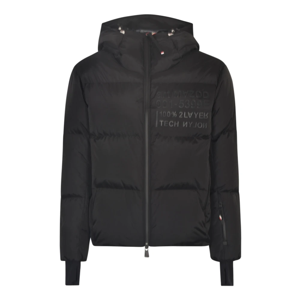 Moncler Svart Vadderad Jacka Vattenavvisande Isolerad Black, Herr