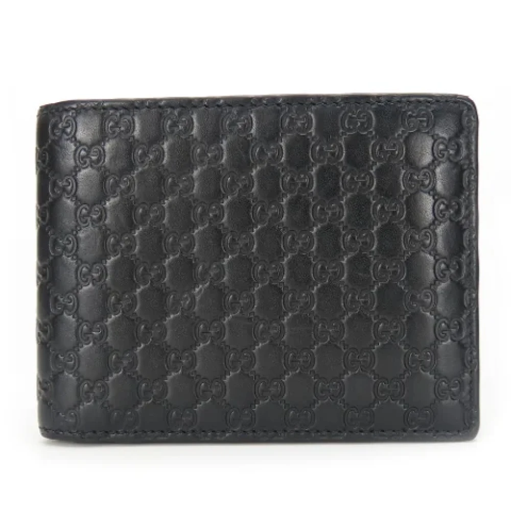 Gucci Vintage Pre-owned Leather wallets Black Heren