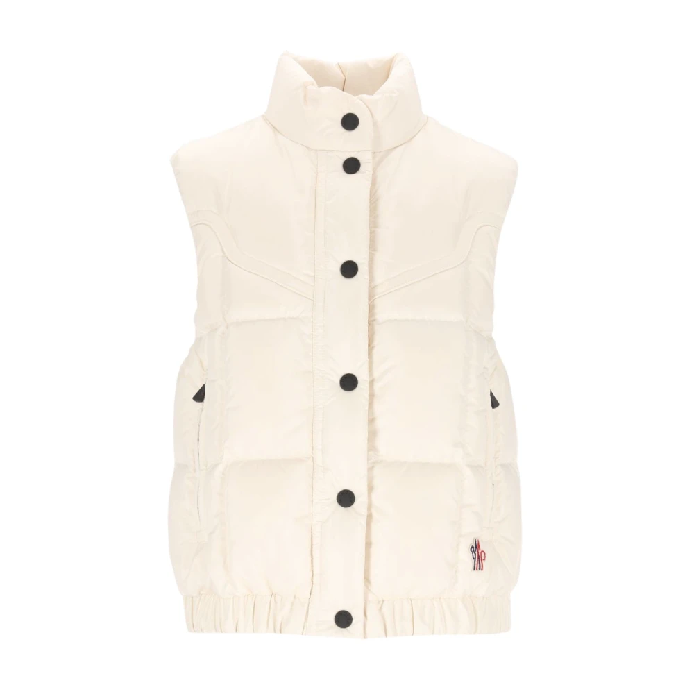 Moncler Padded Down Jacket - Female - Waistcoats - White - Xs - Jackets