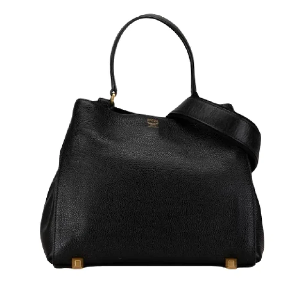 MCM Pre-owned Leather handbags Black Dames