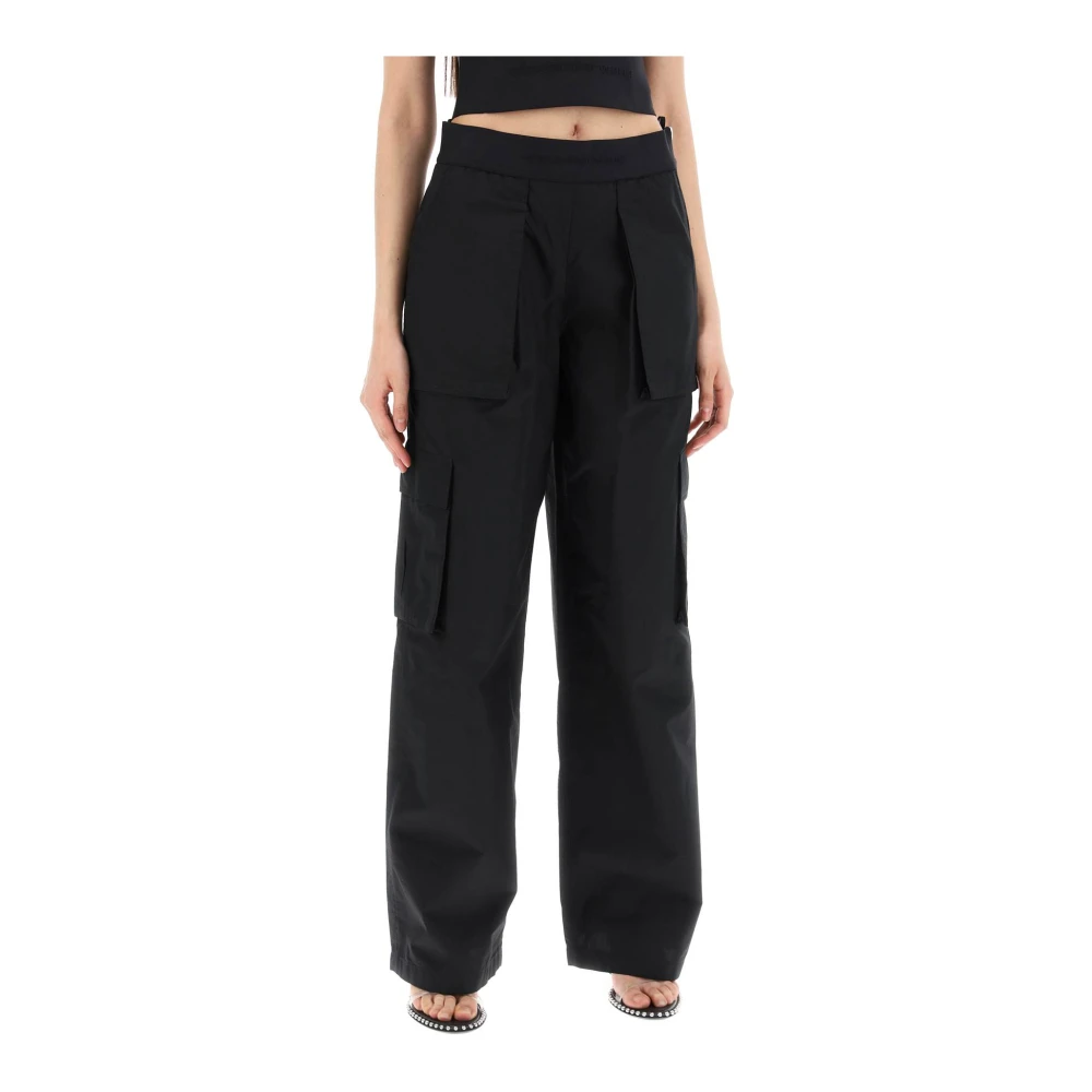 Alexander wang Ripstop Cargo Broek met Uitbreidbare Zakken Black Dames