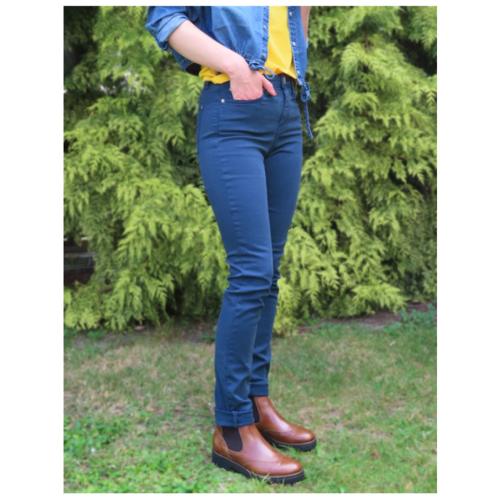 Denim Studio Slim Fit Claire Broek Blue Dames
