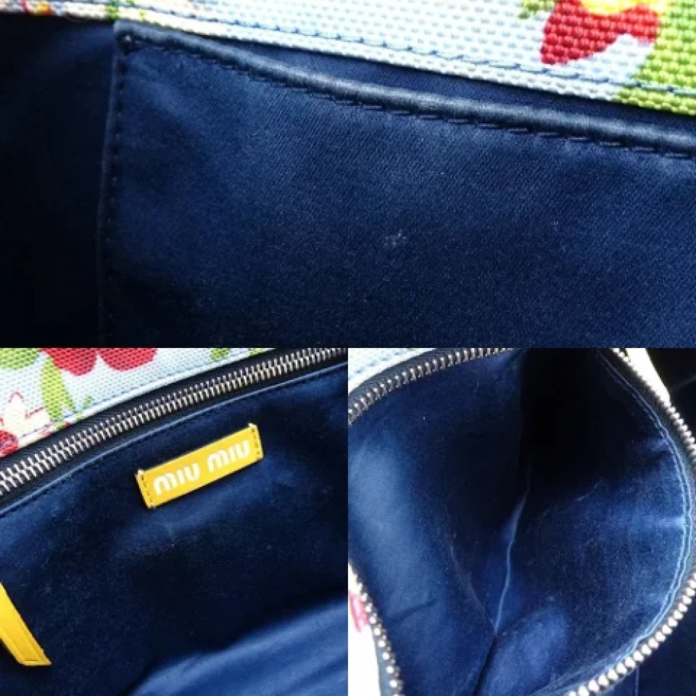 Miu Pre-owned Canvas handbags Blue Dames