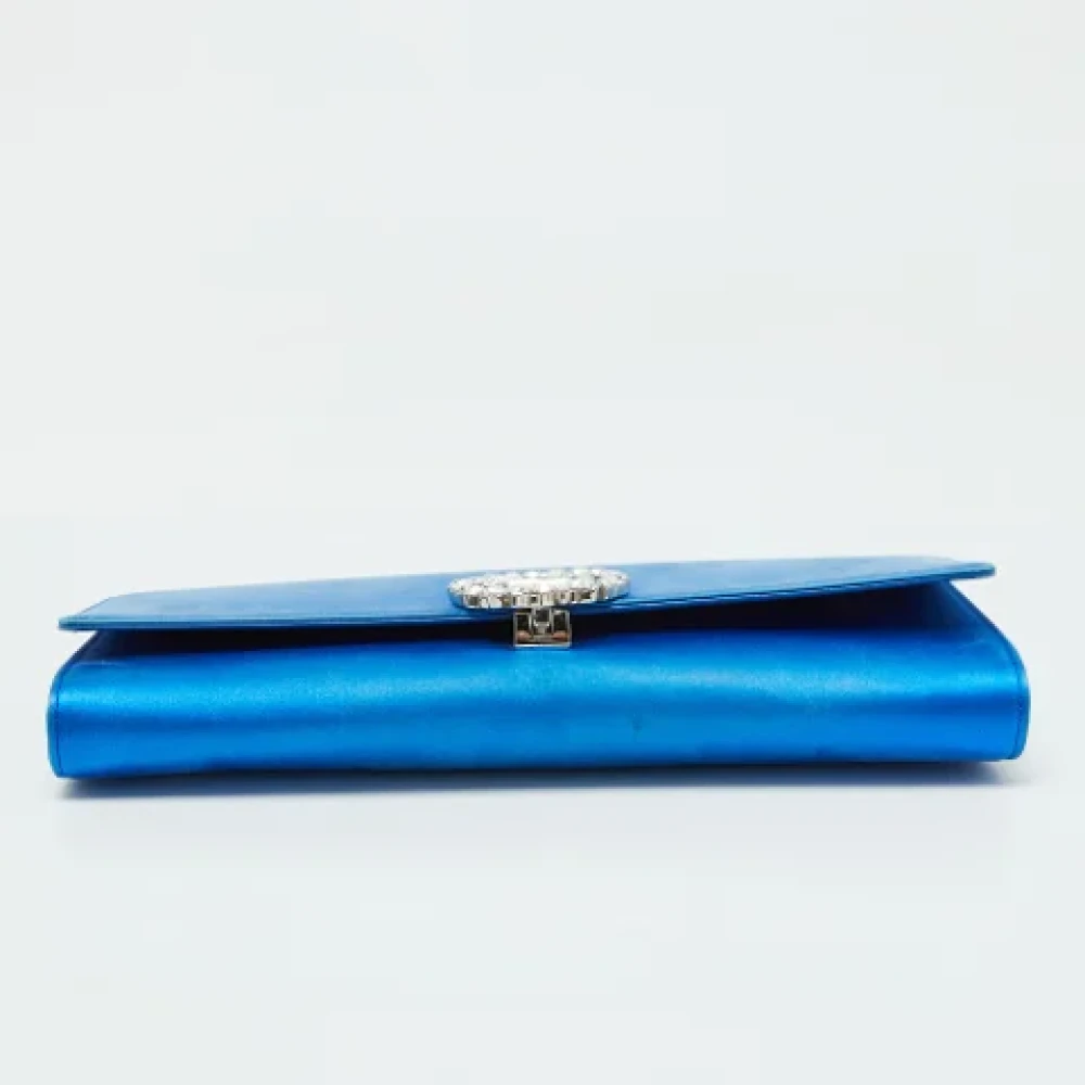 Gucci Vintage Pre-owned Satin clutches Blue Dames