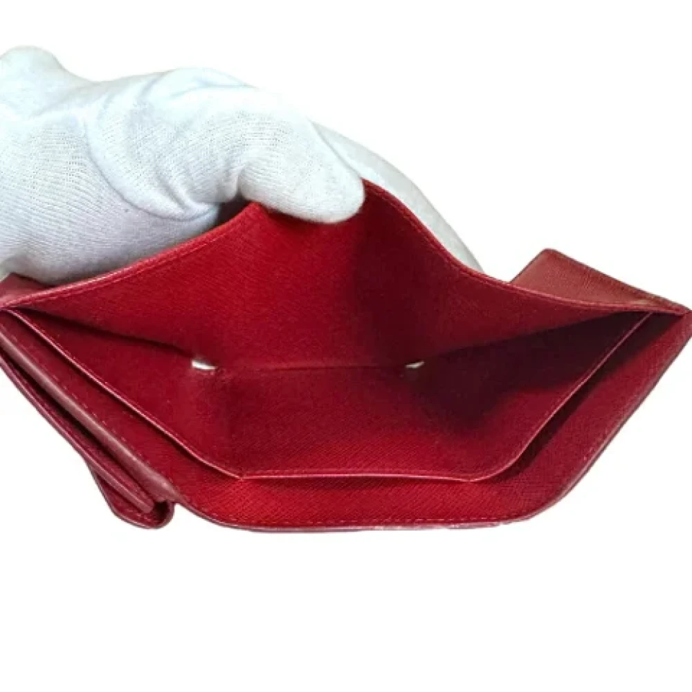 Prada Vintage Pre-owned Leather wallets Red Dames