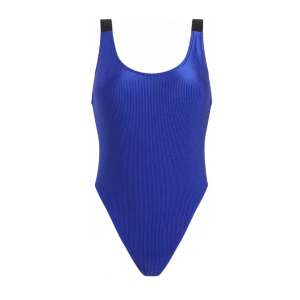 Calvin Klein Scoop Back One Piece Badpak Blue Dames