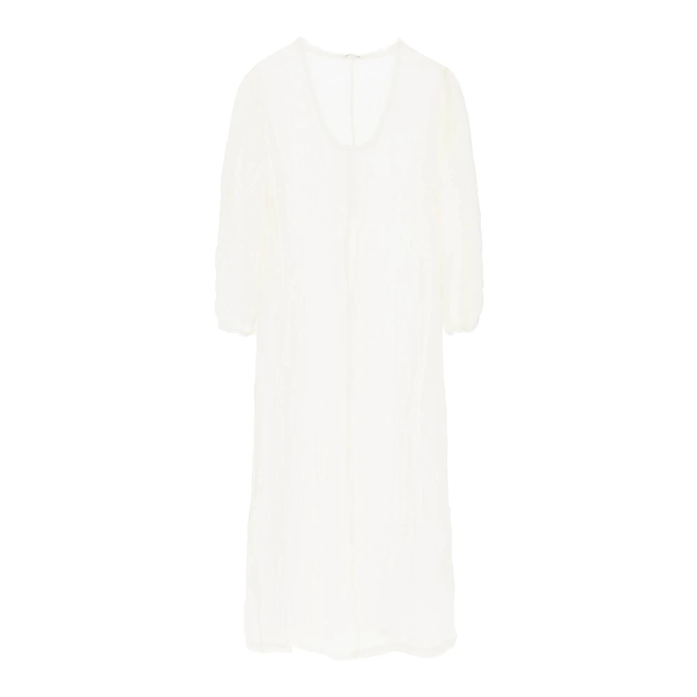 By Malene Birger Linnen Maxi Jurk met Wijde Halslijn By Herenne Birger White Dames