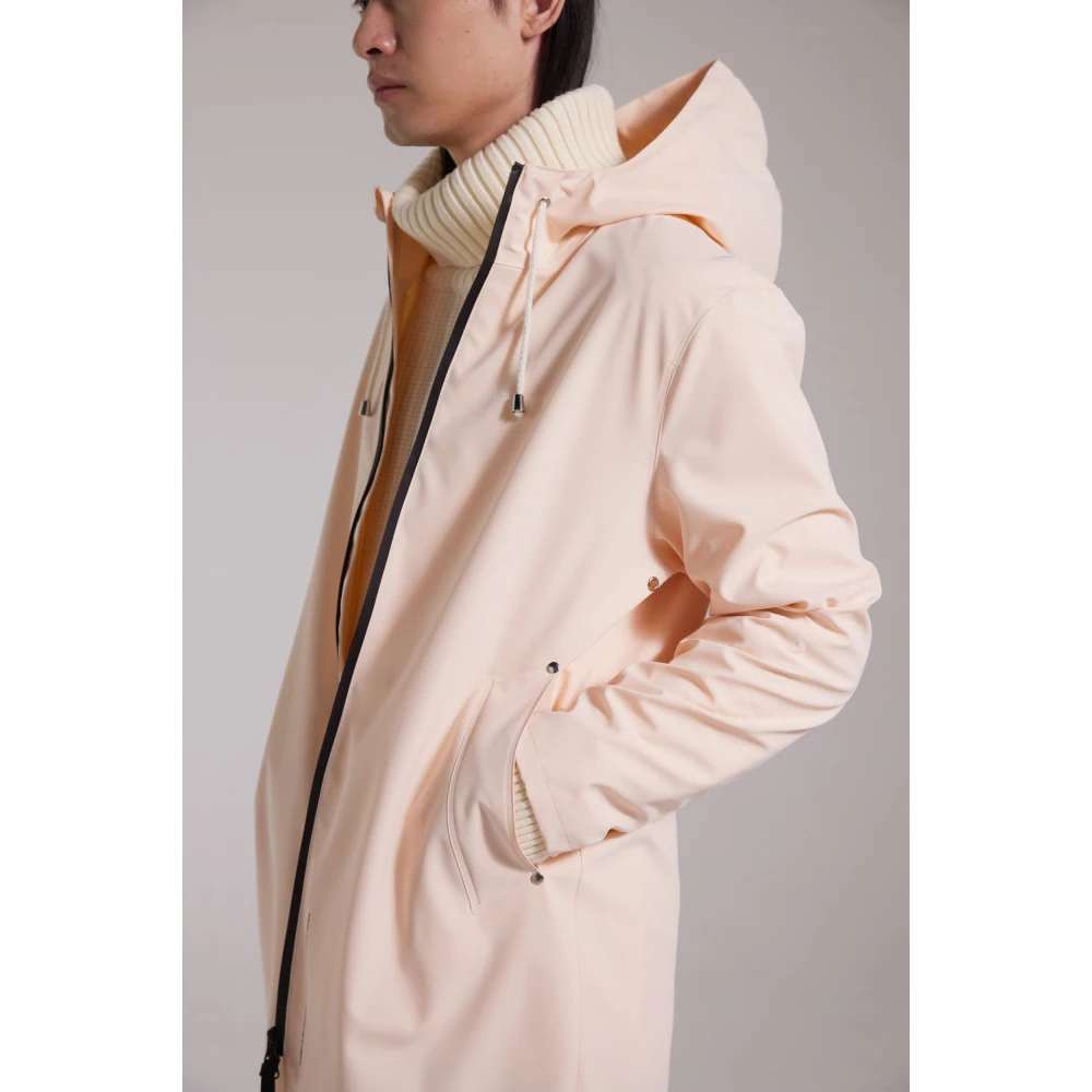 Stutterheim Lichtgewicht Waterdichte Rits Regenjas Orange Heren
