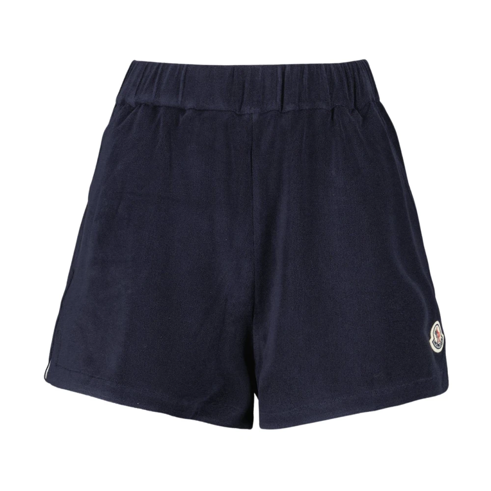 Moncler Blue Short Shorts, Female, M, Terry Cloth Shorts