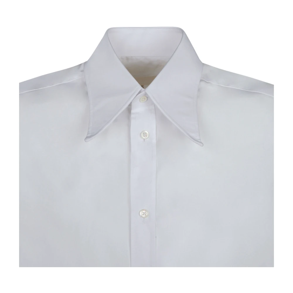 Maison Margiela Witte korte mouw overhemd White Heren