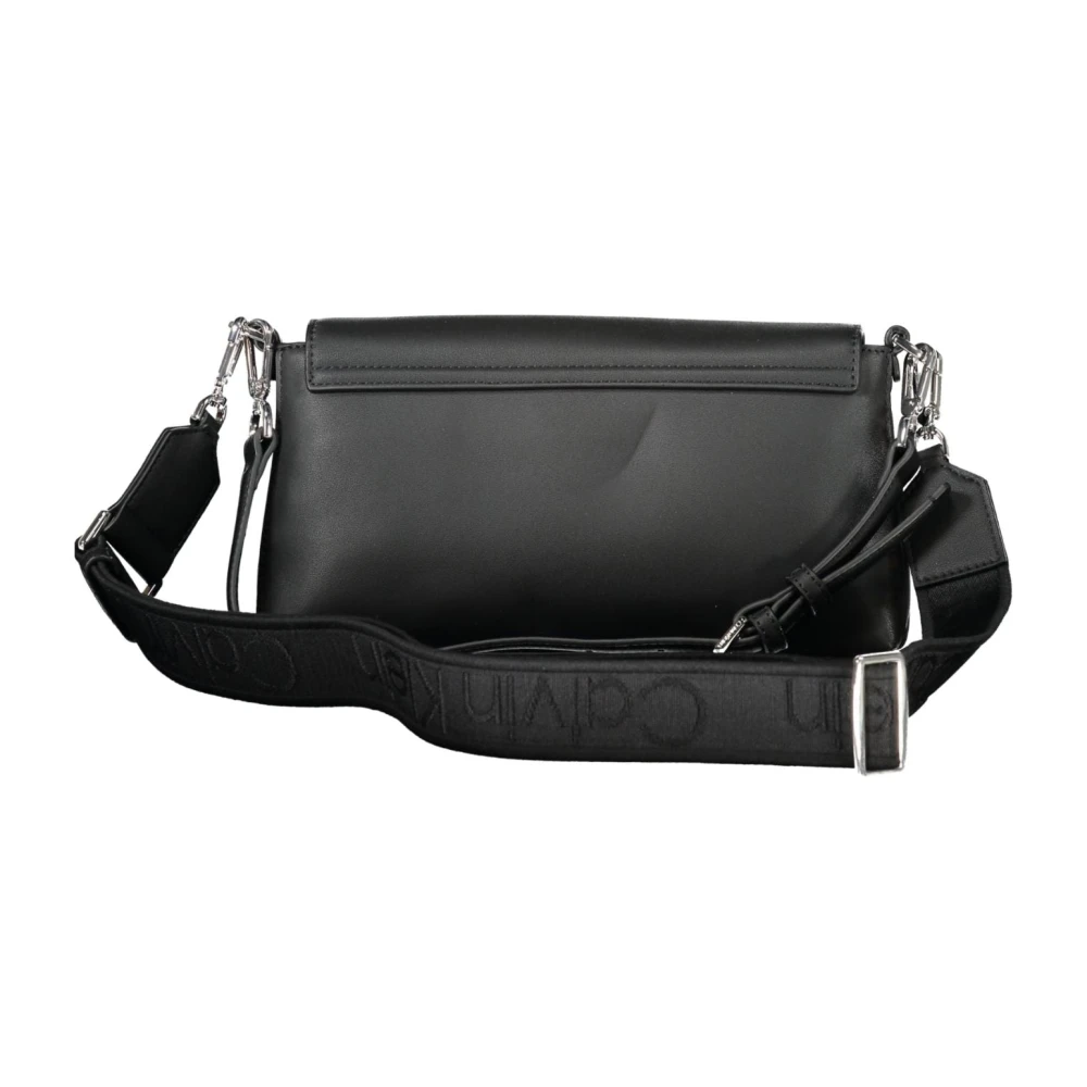 Calvin Klein Zwarte Schoudertas met Verstelbare Band Black Dames