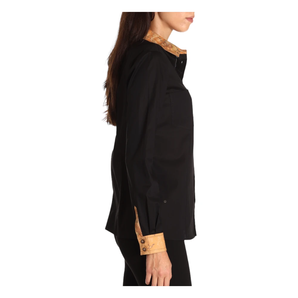 Alviero Martini 1a Classe Zwarte overhemd met lange mouwen 0962 J999 Black Dames