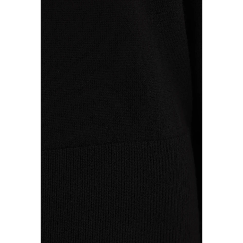 TotêMe Zwarte V-hals wollen trui Black Dames