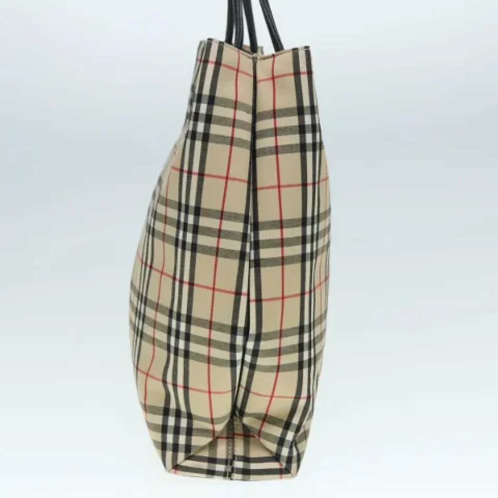 Burberry Vintage Pre-owned Canvas handbags Beige Dames