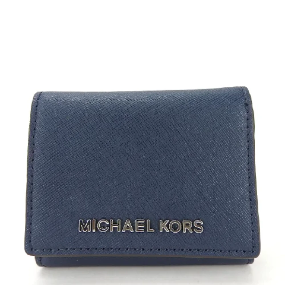 Michael Kors Pre-owned Leather wallets Blue Dames