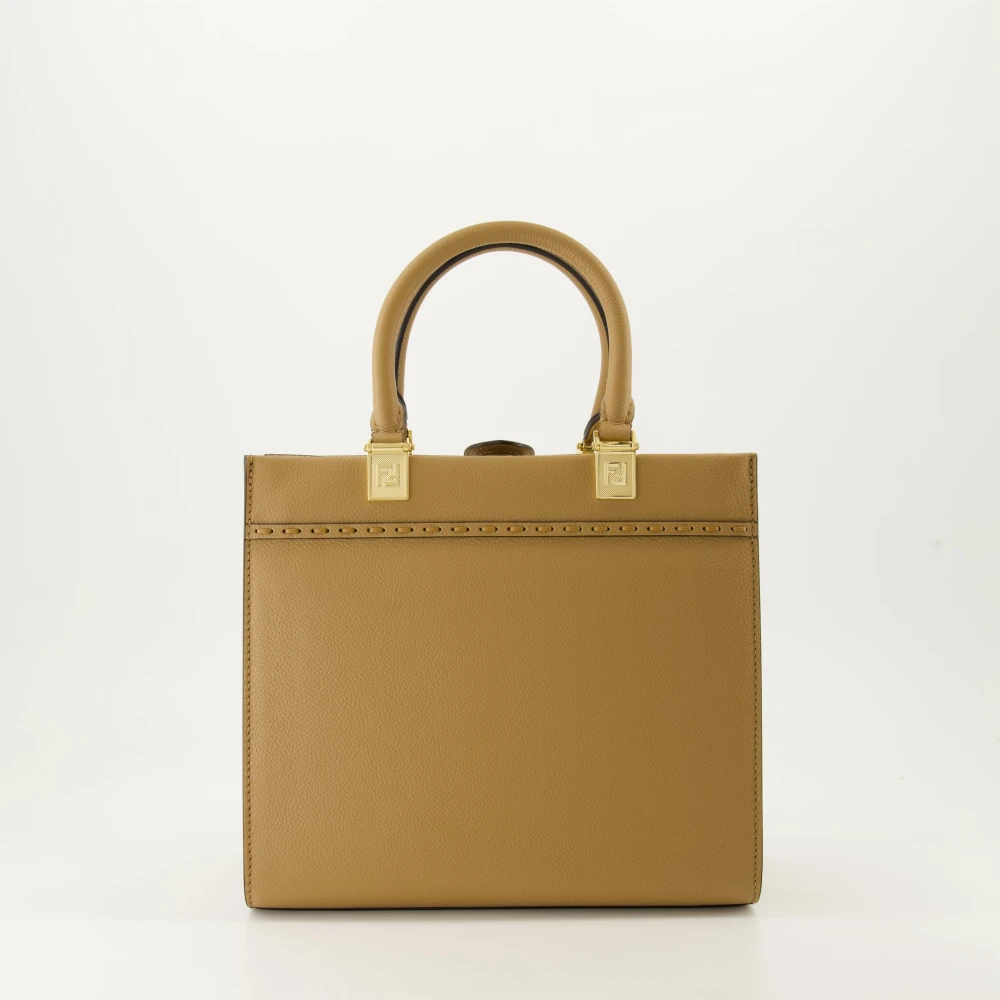 Fendi Bruine Sunshine Shopper Beige Dames