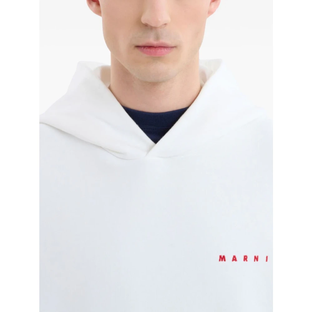 Marni Gekreukelde Sweatshirt White Heren