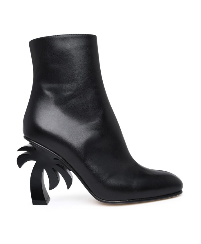 bottines-noires-en-cuir-avec-talon-en-forme-de-palmier