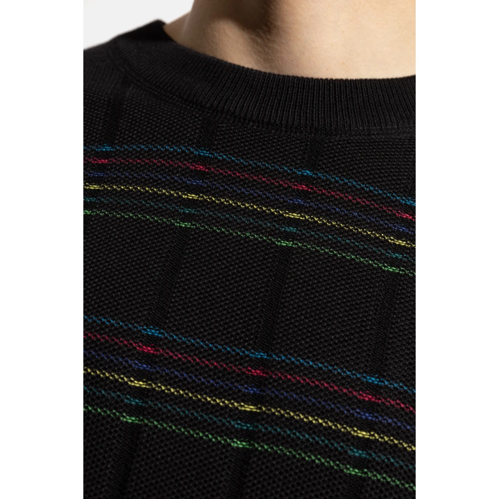 PS By Paul Smith Trui met gestreept patroon Black Heren