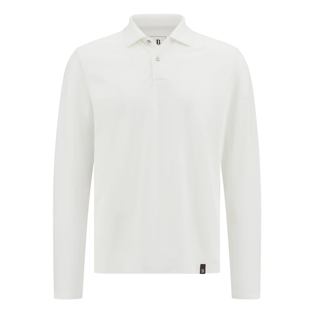Boggi Milano Hoogwaardig Piqué Polo Shirt White Heren