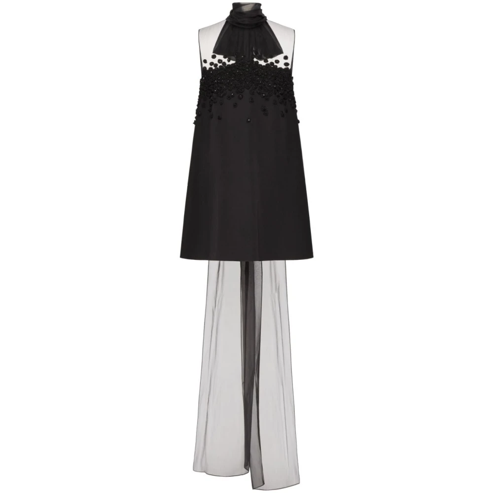 Valentino Garavani Zwarte Elegante Jurk Black Dames