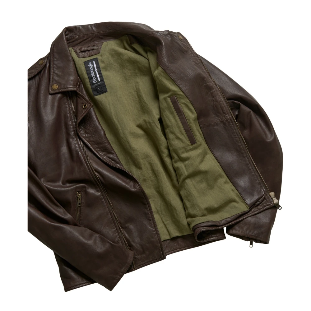 BomBoogie Leather Jackets Brown Heren