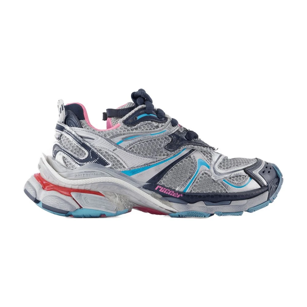 Balenciaga Multicolor Sneakers, Male, 1 Uk, Grey Synthetic Runner 2 Trainers