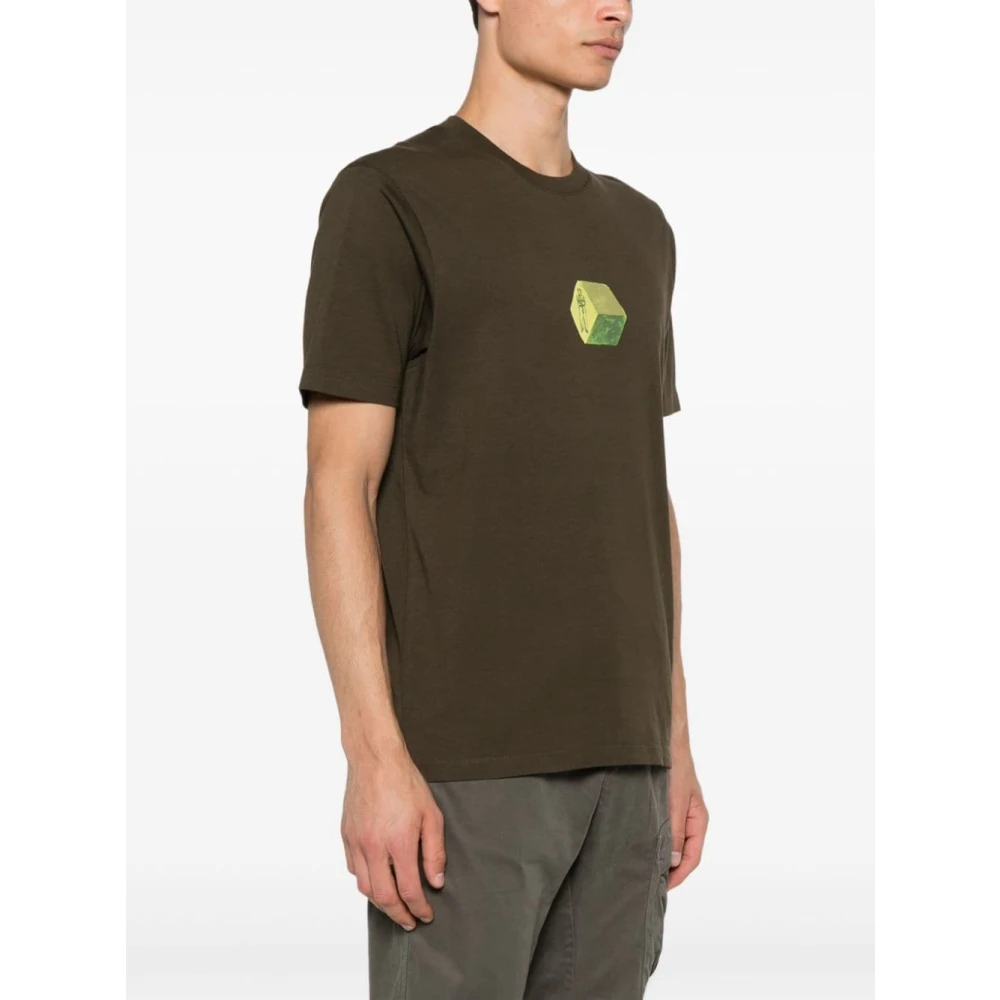 C.P. Company Korte Mouw Grafische Print T-Shirt Green Heren