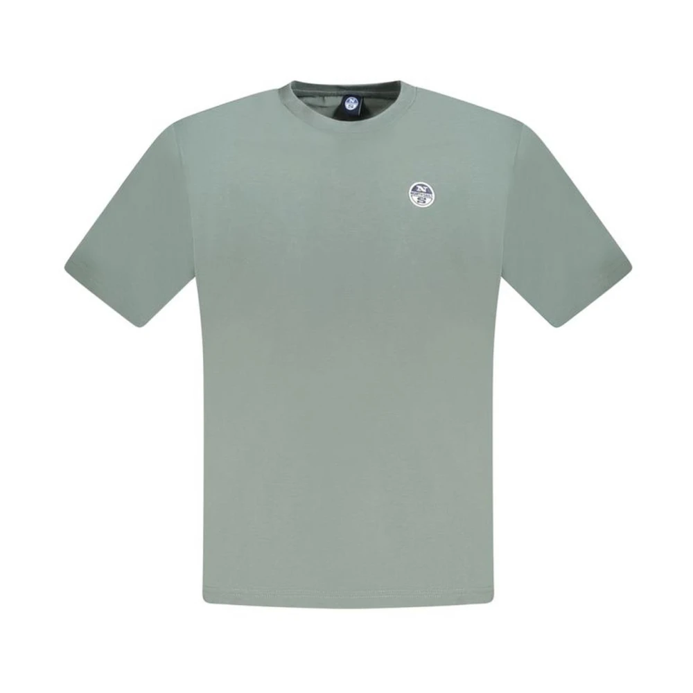 North Sails Groene Crew Neck Katoenen T-Shirt Green Heren