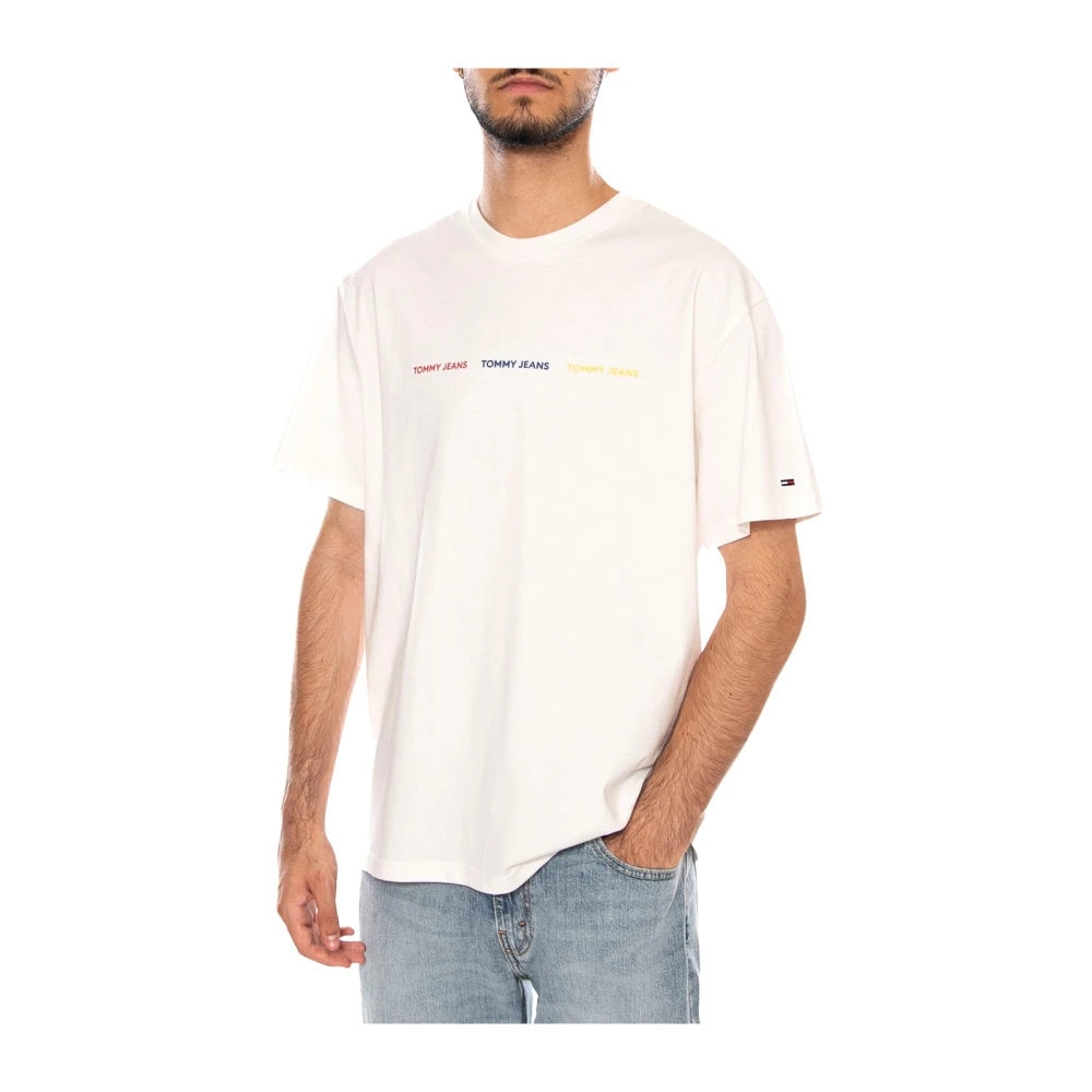Tommy Hilfiger - Repeat Logo T-Shirt - Tops - Herren - Weiß - S - Bild 4