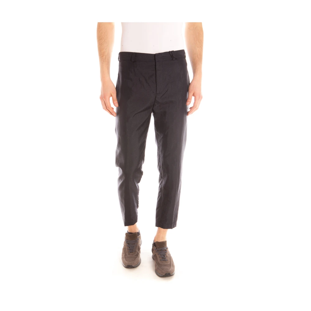 Daniele Alessandrini Blue Cropped Trousers - Male - Cropped Trousers - Xs - Trousers